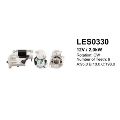 LUCAS LES0330 Mars Motoru 12v / 2,0kw / 9dıs Isuzu Pıck Up 8979410230