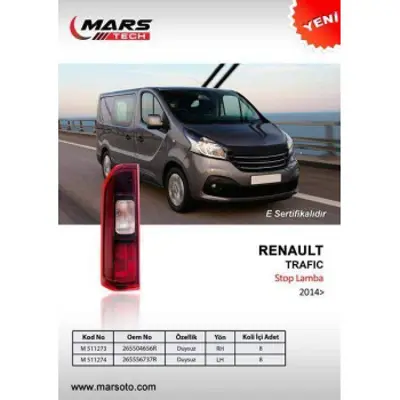 MARS 511273 Stop Lambası Sağ 1.6 Trafıc Iıı - Duysuz 