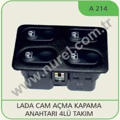 NUREL A 214 Cam Anahtarı Lada Vega On Sol 4lu 28 Pın NURELA214