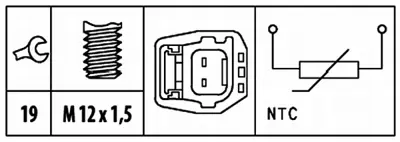 HELLA 6PT 009 309-461 Sıcaklık Sensörü 9125463 1658285E00000 3782086J00000 4504585 4770186 5962816 93177490 9544610 1658279J50 1658285E00
