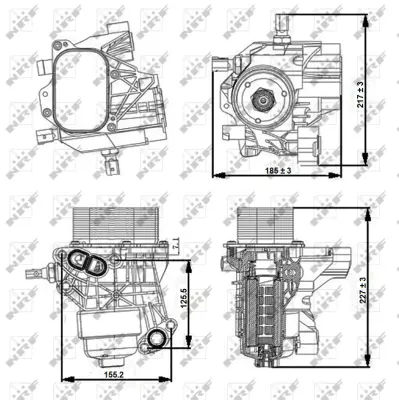 NRF 31356 Yag Fıltre Kutugu Komple (Sogutuculu) A1 A3 Q2 Q3 Arteon Caddy Cc Crafter Golf Vıı Jetta Passat Tıgu 3N117021
