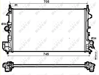 NRF 53074 Motor Su Radyatoru Vectra C 02>08 Z16xep 51773281 95524870