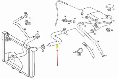 UCPA 10H12375 Radyator Hortumu Ust 190 W201 83>93 2015013882, A2015013882, 75521999, 5981904, 7612667, 82419566, 2015014882, 7540420, 9324583, F1CZ8260A