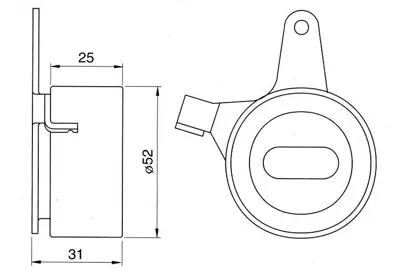 GMB GT20050 Triger Gergi Rulmanı K93812700, 244102X700, 244102X701, B66012700, B66012700A, B66012700B, B66012700C, B66012700D, B66012700E, B66012700F