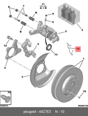 PSA 4427.E3 Fren Yayı 542789, 93172191, 15254675, 4427E3, 4804845, 425405, 1605065, 16050650, 1605117, 1605196