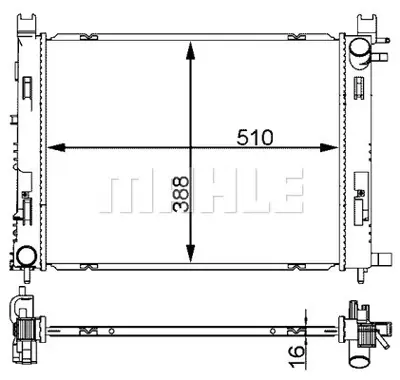 RENAULT 214100078R Radyatör 0518601ab Clıo-Iv 26mm (214100078r) 214106179R 214107326R 8660003460 214100078R 214105731R 214106630R 214105423R 1093122 8MK376912244 637624