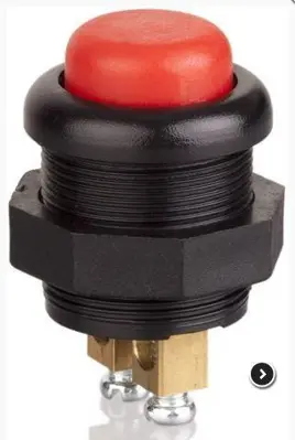 ELO 204.154.002 Yuvarlak Mars Korna Butonu Kırmızı Unıversal Vıdalı 