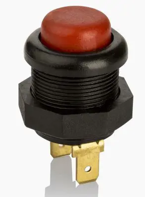 ELO 204.154.012 Yuvarlak Mars Korna Butonu Kırmızı Unıversal 6,3mm Fıslı 