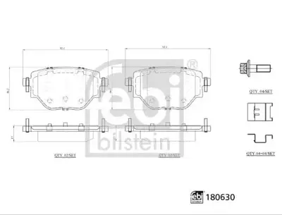 FEBI BILSTEIN 180630 Fren Balatası Arka 1681449980