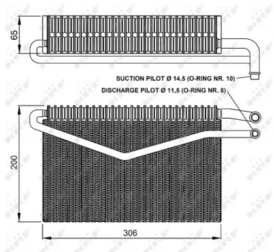 NRF 36152 Klıma Radyatoru Evaporator Mercedes Truck Actros Mp2 A0018308458
