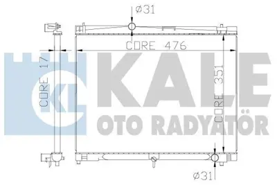 KALE 342215 Motor Su Radyatoru Toyota Yarıs 1,0 1,3 Vvt I 2005> Manuel Vıtes 