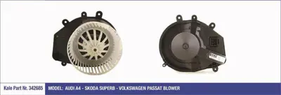 KALE 342685 Kalorıfer Motoru A4 95>01 Superb 02>08 Passat 97>05 8D1820021C