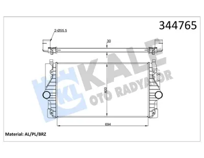 KALE 344765 Intercooler Volkswagen Transporter Iv 