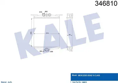 KALE 346810 Kalorıfer Radyatoru (Sası No: <a133638) S-Class W140 91>98 1408300561, A1408300561