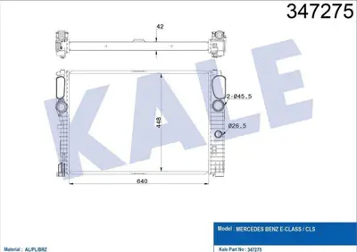 KALE 347275 Motor Su Radyatoru C219 05>10 W211 02>08 S211 03>09 