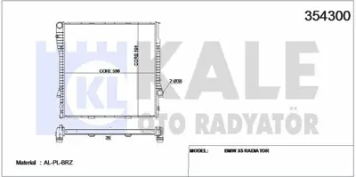 KALE 354300 Motor Su Radyatoru Bmw M57n E53 