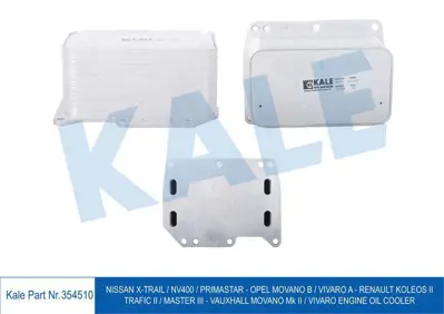 KALE 354510 Yag Sogutucu Koleos 08> Koleos Iı 16> Master Iıı 10> Trafıc Iı 06> X-Traıl Iıı 16> Vıvaro A 06>  2.0 8201005241, 1520000Q0L, 1520000Q0LSK1, 4420402, 4420402SK1, 8201005241SK1, 93168067, 1513600Q0C, 7701478541, 440402