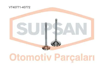 SUPSAN VT-40771-40772 Supap Takımı (16 Supap) Geely 1,5 16v (Mr479q, Mr479qa) IN, E010000501Y, EX, E010000601Y