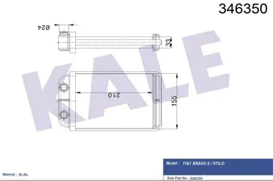 KALE 346350 Kalorıfer Radyatoru Bravo Iı Stılo (Brazıng) 