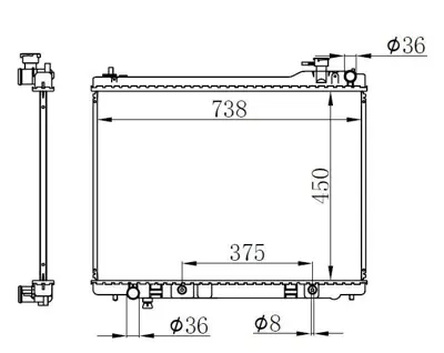 ORIS BNI120026 Motor Su Radyatoru Nıssan Infınıtı Fx35 2003> 