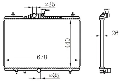 ORIS BRN047026 Motor Su Radyatoru Koleos 2.0ı/2.5ı Brazıng  08> 