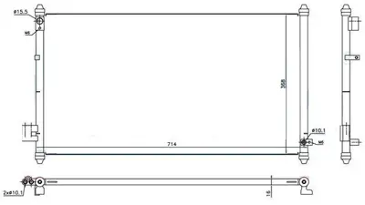 ORIS CHN843016 Klima Radyatoru (Kondanser) Cıty 1,3ı 03-> 714x368x16 80110SELT01