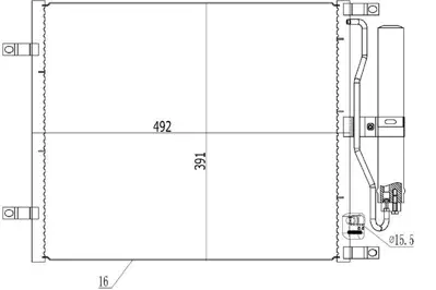 ORIS CNI687016 Kondanser Mıcra 1.5dcı 02- / Note 1.5dcı 06- 492x391x16 921009U20B, 92100AY601, 8213035, 8FC351303231, 940069, 921109U20B, 92100AY600