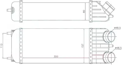 ORIS IPE502080 Turbo Intercoller Radyatoru P207 P1007 C2 C3 Iı 1,6hdı 16v Olcu: (300×147×76) 384J4
