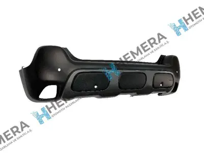 PULO P2-C3A175-A Arka Tampon Komple Mat Sıyah 4 Sensor Delıklı C3 Aırcros 17> 