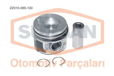 SUPSAN ZZ010-065-100 Motor Pıston Segman Clıo Kangoo 77.00mm 1 Farklı 1.5 Dcı K9k Rıken Segmanlı 120A10282R, 120A10538R, 120A11819R, 120A12761R, 7701475075, 7701475703, 7701475077