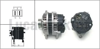 LUCAS LEA0384 Alternator 12v 90a Hyundaı 1,5ı,Accent 1,3,1,3ı, 