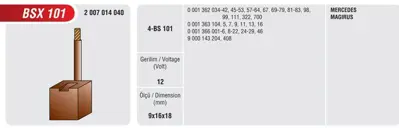 MEGA BSX 101 Mars Komuru 12v Mercedes Magırus BSX 101