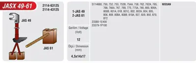 MEGA JASX 49-61 Mars Komuru Nıssan Hıtachı P206 JASX 49-61