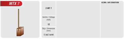 MEGA MTX 7 Klima Komuru 12v Klima MTX 7