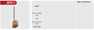 MEGA MTX 7 Klima Komuru 12v Klima MTX 7