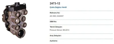 MAY 2473-12 Coklu Dagıtıcı Ventıl Iveco (Ae 4560) / (K048307)