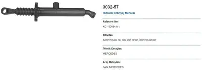 MAY 3032-57 Debriyaj Ust Merkezı Axor 457 (Hıdrolık) 328781, 328781S, 328781S1, 51706942, 51706057, 51734088, 46834062, 46834075, 240347, 847330