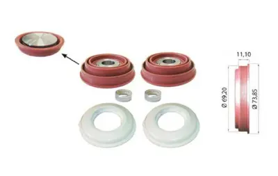 MAY 6000-14 Kalıper Pıston Tapet Ve Lastık Tamır Takımı M-Benz Axor Actros Y.M. 11>       Knorr Tıpı Sl7 - Sm7