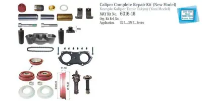 MAY 6016-16 Kalıper Tamır Takımı Komple 2011-2016 Model Mercedes Actros , Axor, Sl 7..., Sm 7... Series