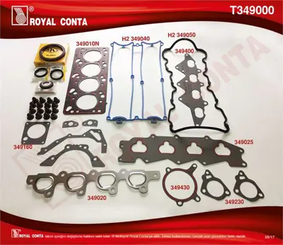 ROYAL CONTA T349000 Takım Conta 938M6008