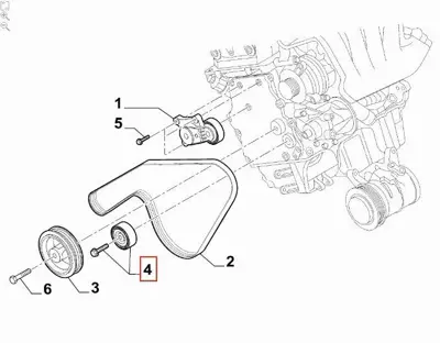OPAR 51882514 V Kayıs Avare Rulmanı Egea 1.6 E-Torq 15> 