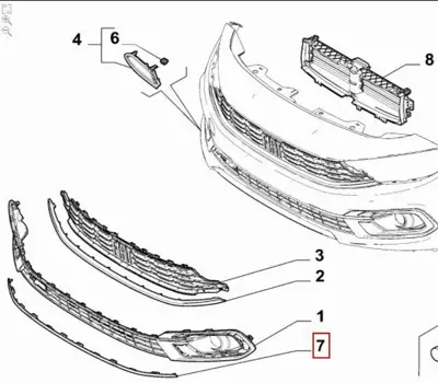 OPAR 735754054 Sıs Far Cerceve Cıtası Nıkelaj Egea 20> 