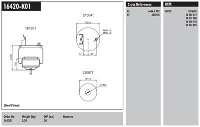 CONNECT MD 14757-K09 Dingil Körüğü Komple Metal Pistonlu M.Benz Chrysler 