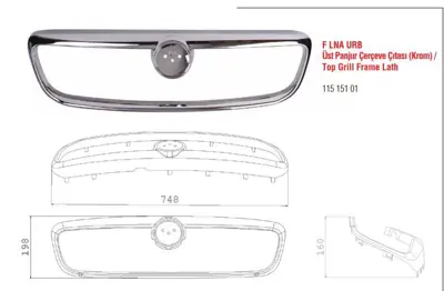 ESER 11515101 On Panjur Cercevesı (Krom) Lınea Urban 07> 
