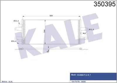 KALE 350395 Kondenser (Klima) Radyatoru Scanıa P, G, R, T Serıler 2004 Ve Sonrası 