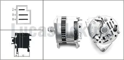 LUCAS 24145 Alternator A127 12v 55a Bmc Fatıh Kamyon 61920152
