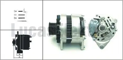 LUCAS 619 203 75 Alternator A127 24v 55a Pro 61920152