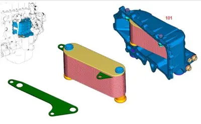 FORD 6C46 6C732 DBG Modul Komple - Yağ Modulu 6C466C732DBG
