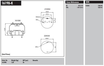 CONNECT MD 16199-K Komple Metal Pıstonlu Scanıa 