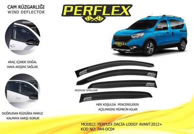 PERFLEX PA4-DC04 Cam Ruzgarlıgı Classıc Tıp 4 Parca Lodgy  2012+ 
